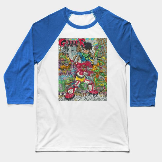 Getter Robo Baseball T-Shirt by SnowFlake Comix